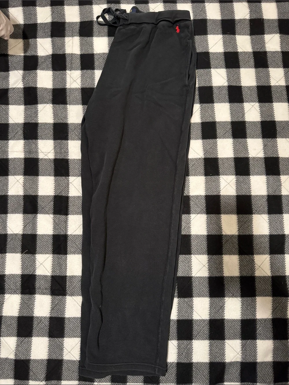 Polo by Ralph Lauren Black Sweatpants with Red Pony Logo